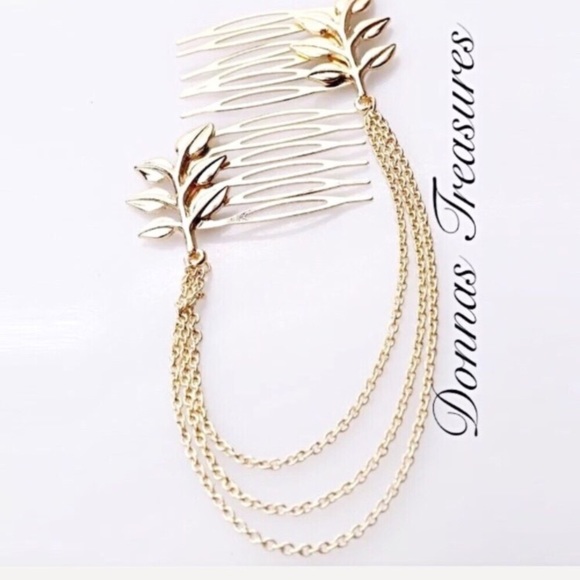 ❤️Gold Comb & Chain Accessory - Picture 2 of 4